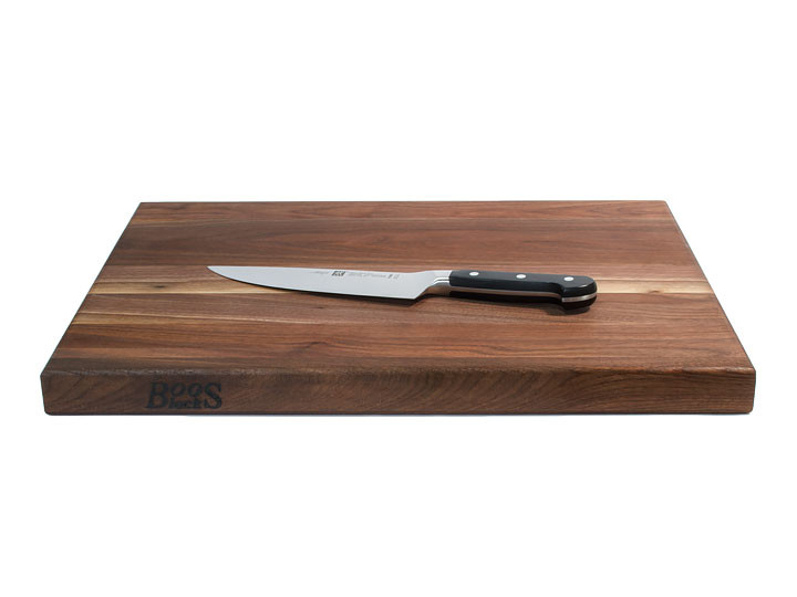 John Boos Rectangle Cutting Board Walnut 20 x 15 With Knife