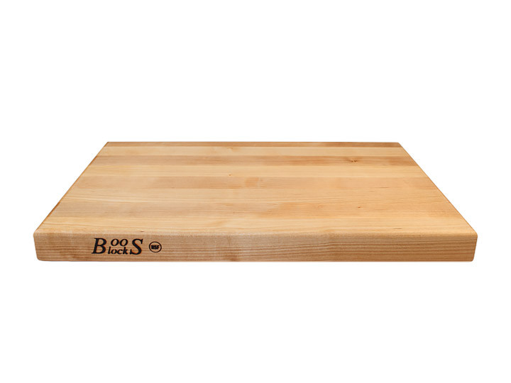 John Boos Reversible Cutting Board With Grips Maple 18" x 12" x 1.5" Side View