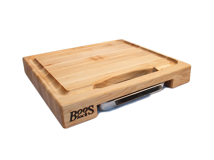 John Boos Prep Master Chopping Block With Tray 15" x 14" x 2.25" Overview