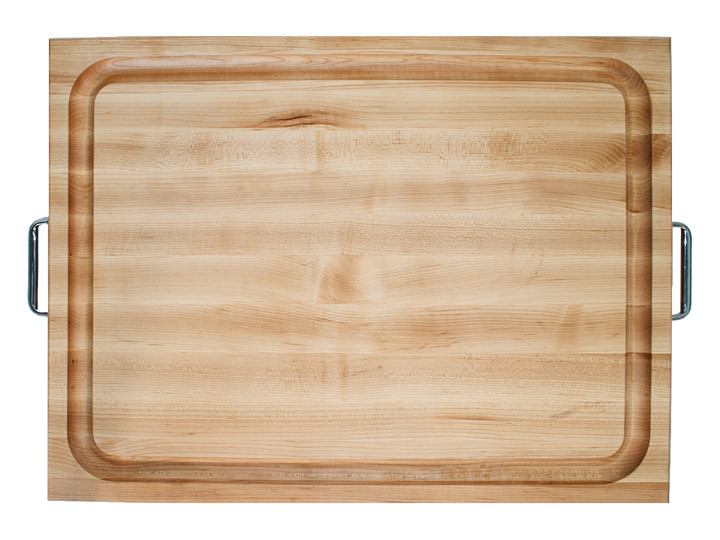 John Boos Reversible Cutting Board With Handles & Juice Groove 24x18x2.25 (RAFR2418) Top View