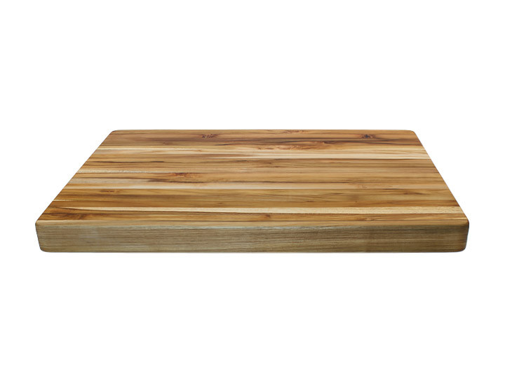 Proteak Edge Grain Rectangle Cutting Board With Handles 20" x 15" x 1.5" Side View