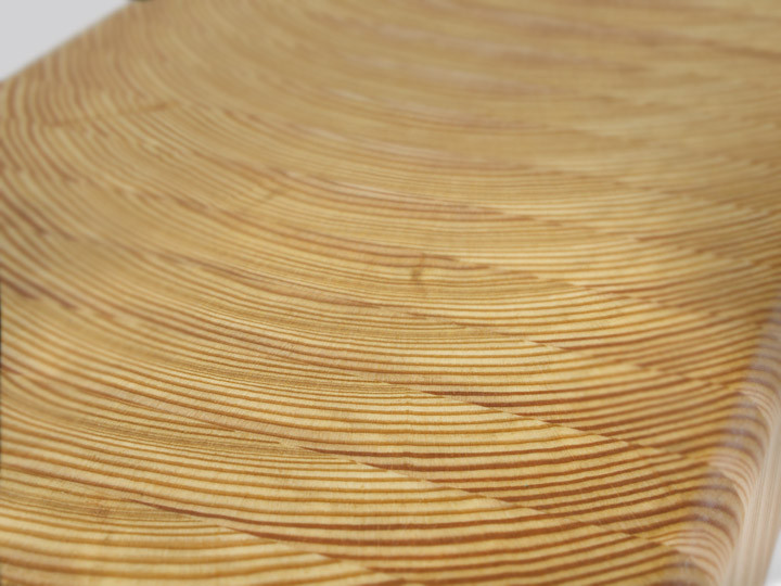 Larch Wood Tiger Stripe Buffet Board 21 x 6.375 x 2.5 Grain Closeup