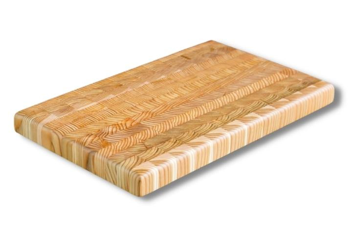Larch Wood Large Classic Cutting Board 21.625" x 13.5" x 1.75" Lifestyle