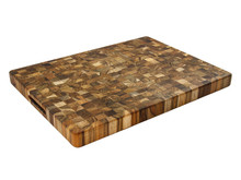 Proteak End Grain 20" x 15" Rectangle Board With Handles Overview