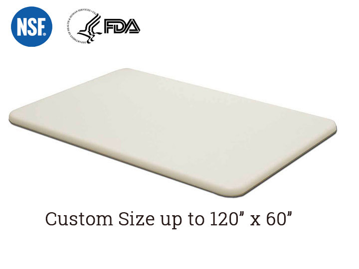 Custom white cutting board HDPE