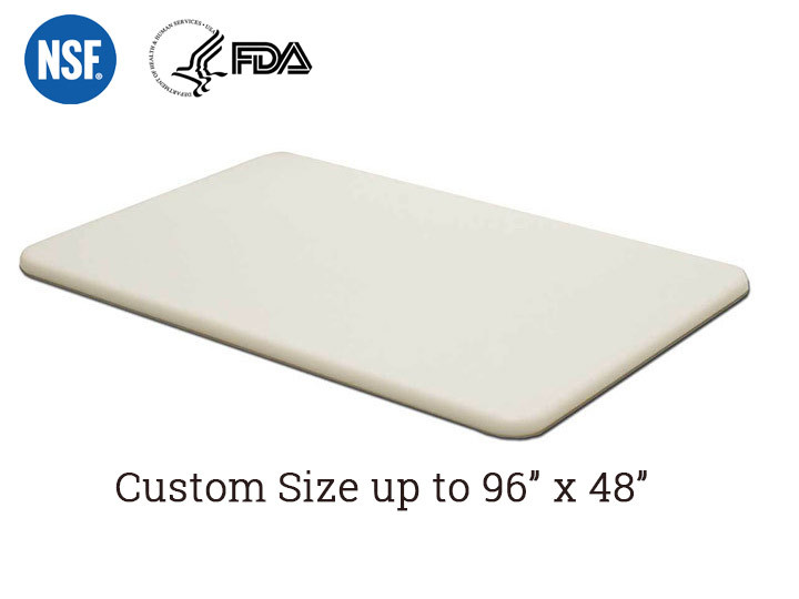 HDPE White Plastic .250” Thick FDA/NSF You Pick The Size Cutting Board 1/4” 