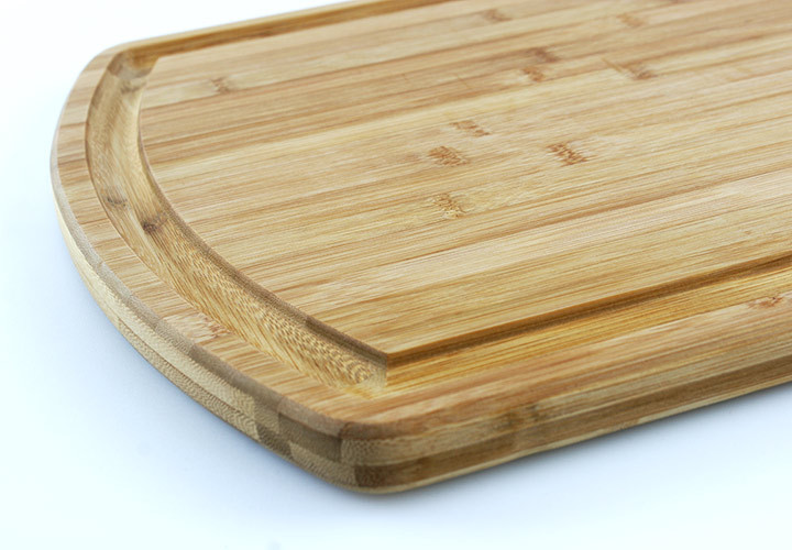 Carving board made from bamboo close up