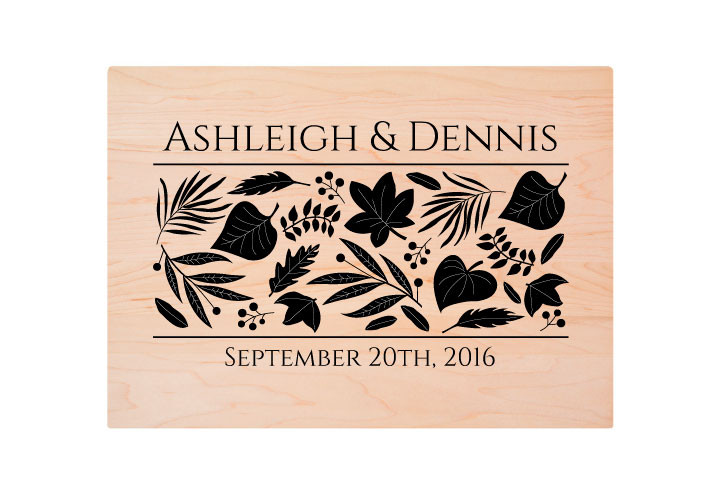Personalized Cutting Board with Wedding Engraving