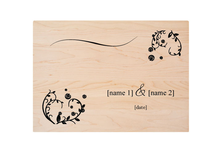 Personalized Wedding Engraved Cutting Board