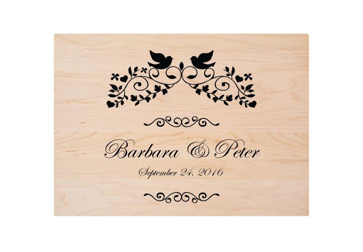 Custom Cutting Board Wedding Engraving