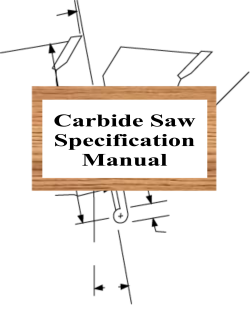 Carbide Saw Specification Manual Book Cover