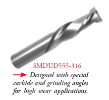 Compression, Mortise Router Bits - MD for Long Wear, 3/16" Upcut, Solid Carbide - Southeast Tool SMDUD565-316