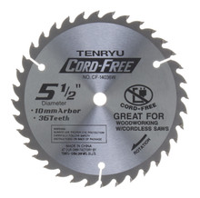 Tenryu CF-14036W - Cord Free Series Saw Blade for Wood