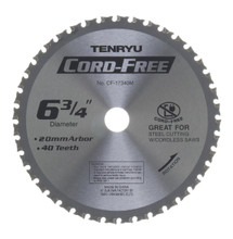 Tenryu CF-17340M - Cord Free Series Saw Blade for Mild Steel