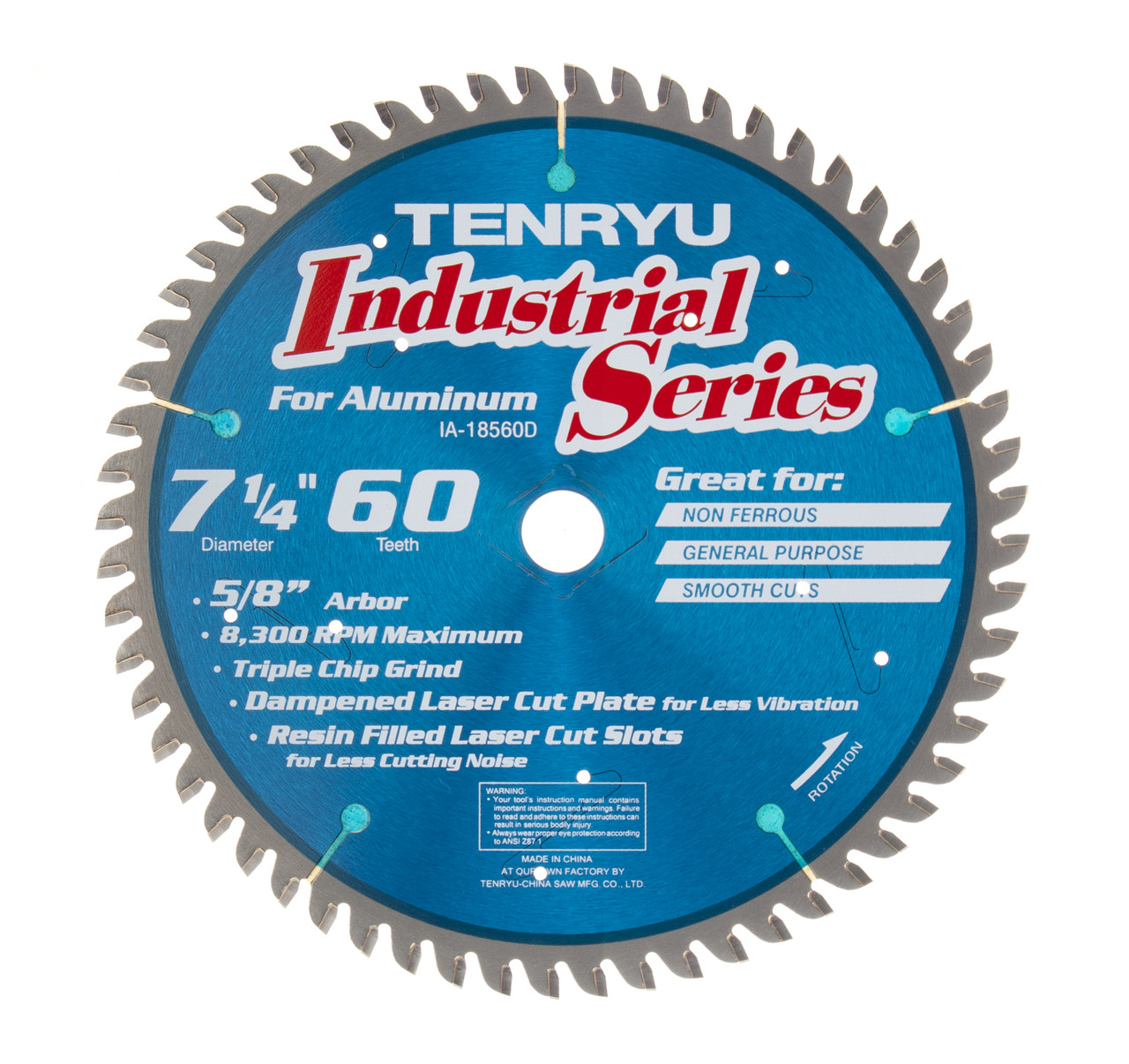 Tenryu PRA-305100DN2 12" Carbide Tipped Saw Blade (100 Tooth TCG Grind 8" Arbor 0.134 Kerf) - 4