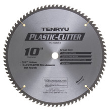 Tenryu PC-25580CB - Plastic Cutter Series Saw Blade, 10" dia x 80T
