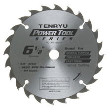 Tenryu PT-16524 - Power Tool Series Saw Blade for Table/Portable Saw - Tenryu PT-16524-T