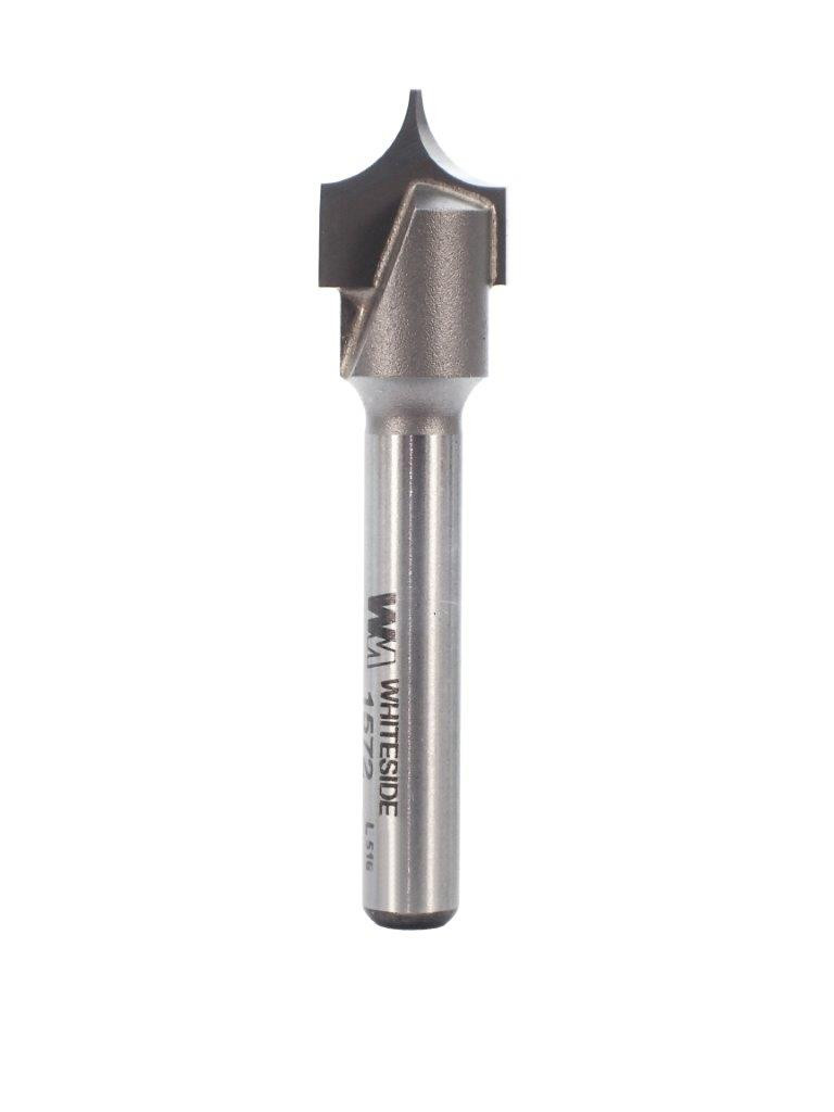 Point Cutting Roundover Bit, 1/4 Radius, 1/2 Dia, 1/4 Shank, Whiteside 1572