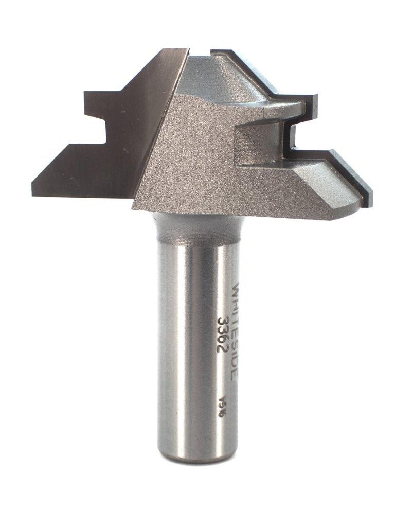 Lock Miter Bit, 2" Dia, 1/2 Cut Length, 1/2 Shank, Whiteside 3362
