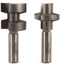 Whiteside 3370 - Wedge, Tongue & Groove, Router Bits - Half Inch Shank, 2 Piece Set, Carbide Tipped
