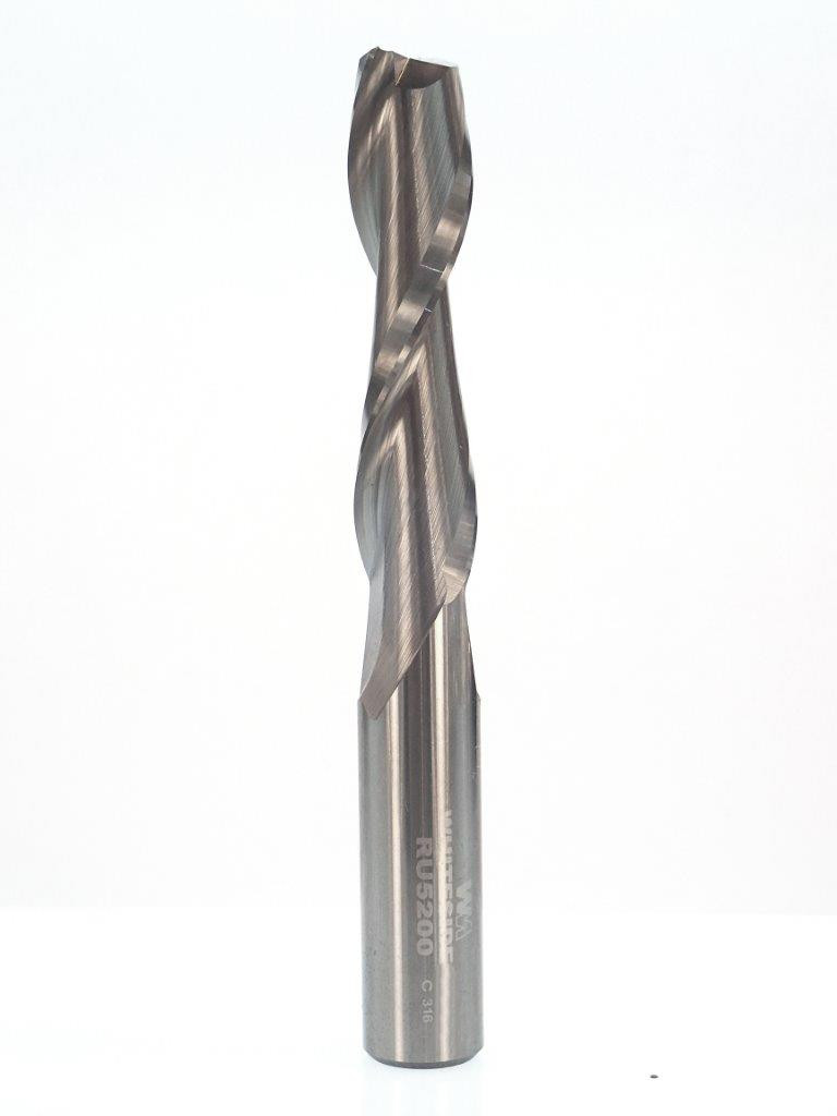 2 Flute Upcut Bit, 1/2 Dia, 2" Cut Length, 1/2 Shank, Whiteside RU5200