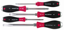 Wiha 53075 - SoftFinish Extra Heavy Duty Slotted and Phillips Screwdriver 5 Pc Set