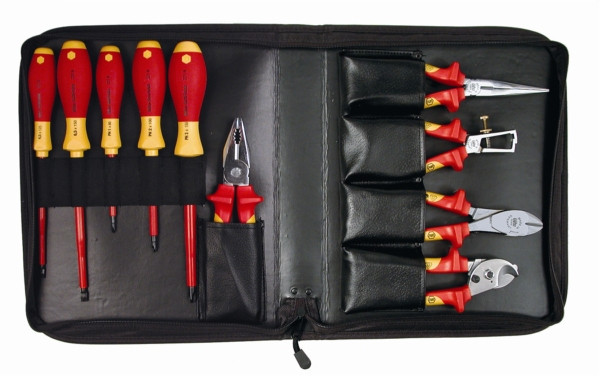 10pc Insulated Pliers/Cutters/Drivers Set in Zipper Case, Wiha 32891