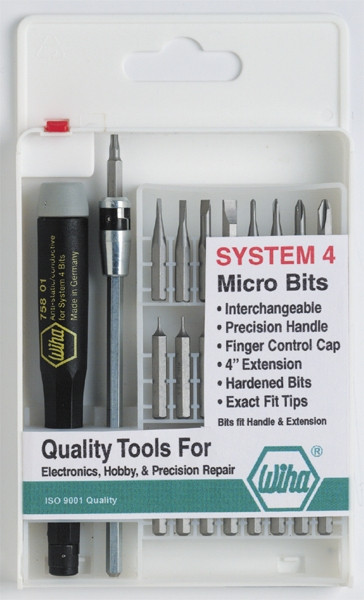 27pc System 4 ESD Safe Slotted/Phillips/Hex Metric/Torx Set, Wiha 75994