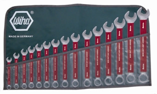 15pc SoftGrip Combination Wrench Set, 8mm - 24mm, Wiha 50087