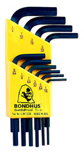 Bondhus 12238 - Set of 10 Hex L-keys 1/16-1/4 - Short