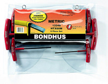 Bondhus 13348 - Set of 6 Graduated Length Hex T-Handles 2-6mm