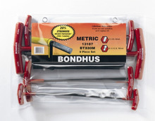 Bondhus 15387 - Set of 8 Hex T-Handles 9" Length 2-10mm