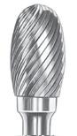 Carbide Bur Single Cut Long Shank Oval Shape SGS SE-1L6