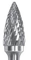 Carbide Bur Double Cut Long Shank Tree Shape with Pointed End SGS SG-5L6