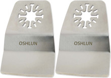 Oshlun MMA-5202 2-Inch Oscillating Tool Rigid Scraper with Uni-Fit Arbor for Fein Multimaster, Dremel, and Bosch (2-Pack)
