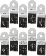 Oshlun MMA-1010 1-1/3-Inch Precision Japan HCS Oscillating Tool Blade with Uni-Fit Arbor for Fein Multimaster, Dremel, and Bosch (10-Pack)