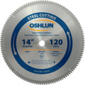 Oshlun SBF-140120 14-Inch 120 Tooth TCG Saw Blade with 1-Inch Arbor for Mild Steel and Ferrous Metals