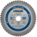Oshlun SBF-054050 5-3/8-Inch 50 Tooth FTG Saw Blade with 20mm Arbor (5/8-Inch and 10mm Bushings) for Thin Mild Steel and Ferrous Metals