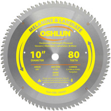 Oshlun SBL-100080 10-Inch 80 Tooth HI-ATB Saw Blade with 5/8-Inch Arbor for Melamine and Laminates