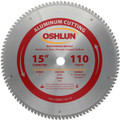 Oshlun SBNF-150110 15-Inch 110 Tooth TCG Saw Blade with 1-Inch Arbor for Aluminum and Non Ferrous Metals