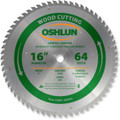 Oshlun SBW-160064 16-Inch 64 Tooth ATB General Purpose Saw Blade with 1-Inch Arbor