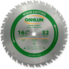 Oshlun SBW-164032 16-5/16-Inch 32 Tooth Beam ATB Saw Blade with 1-Inch Arbor