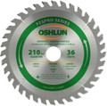 Oshlun SBFT-210036 210mm 36 Tooth FesPro General Purpose ATB Saw Blade with 30mm Arbor for Festool TS 75 EQ