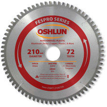 Oshlun SBFT-210072A 210mm 72 Tooth FesPro Non Ferrous TCG Saw Blade with 30mm Arbor for Festool TS 75 EQ