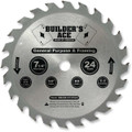 Oshlun BAW-072524 7-1/4-Inch 24 Tooth ATB Builder's Ace General Purpose and Framing Saw Blade with 5/8-Inch Arbor (Diamond Knockout)