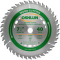 Oshlun SBW-072540 7-1/4-Inch 40 Tooth ATB Finishing and Framing Saw Blade with 5/8-Inch Arbor (Diamond Knockout)