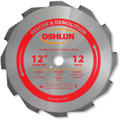 Oshlun SBR-120012 12-Inch 12 Tooth FTG Saw Blade with 1-Inch Arbor (7/8-Inch and 20mm Bushings) for Rescue and Demolition