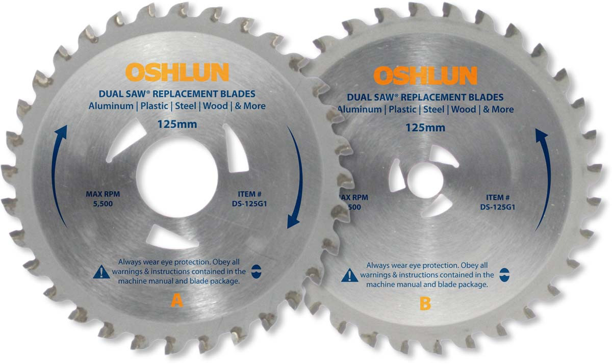Omni Dual Saw Replacement Blade Set, Oshlun DS-125G1