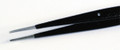 ESD Tweezers, Narrow Rounded Tip Serrated w-Guide - Wiha 44518