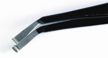 ESD Tweezers, Flat Bent 35deg 3mm Diameter Grip, W - Wiha 44524